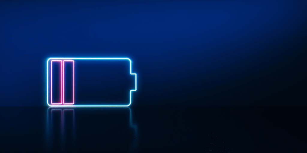 iPhone displaying low battery alert 